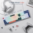 Redragon Trundle K668 RGB Gaming Keyboard, 108 Keys Wired Mechanical Keyboard w/Sound Absorbing Foams, Upgraded Hot-swappable Socket, Mixed Color Keycaps, Red Switch