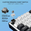 Redragon Wyvern K689 Wired Gasket RGB Gaming Keyboard, 104 Keys + Extra 4 Hotkeys Mechanical Keyboard w/Upgraded Hot-swappable Socket, 5-Layer Noise Dampening, Mixed Color Keycaps, Custom Linear Switch