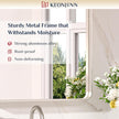 48” x 24” Brushed Nickel Mirror Silver Bathroom Mirror for Over Sink, Rounded Rectangle