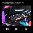 Redragon Eclipse Pro K720 Wireless CNC Gasket Gaming Keyboard w/Hype Screen & Knob, 81 Keys Mechanical Keyboard, Smart 1.14’’ TFT Info Display, 5-Layer Noise Dampening, Custom Linear Switch, Dawn Sakura Color