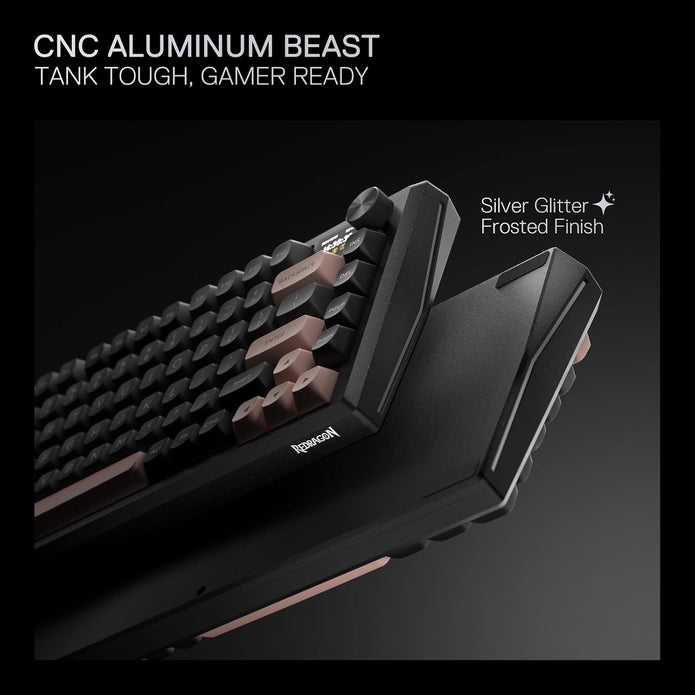 Redragon Eclipse Pro K720 Wireless CNC Gasket Gaming Keyboard w/Hype Screen & Knob, 81 Keys Mechanical Keyboard, Smart 1.14’’ TFT Info Display, 5-Layer Noise Dampening, Custom Linear Switch, Dawn Sakura Color