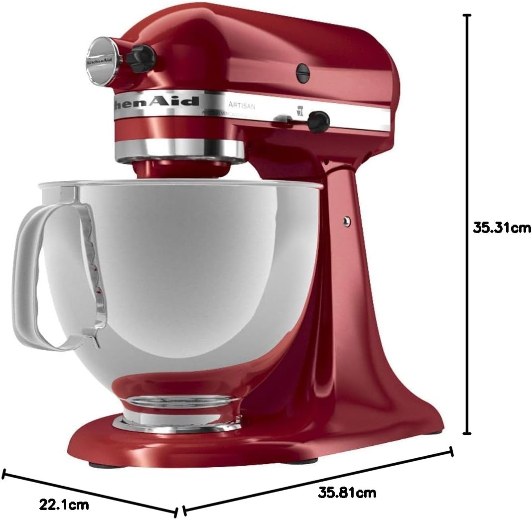 KitchenAid Artisan Series 5-Quart Tilt-Head Stand Mixer, Empire Red, KSM150PSER