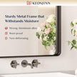 48” x 30” Black Bathroom Mirrors for Over Sink, Rounded Rectangle Bathroom Vanity Mirror