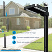 Street Light Pole 10Ft,Street Light Poles for Outdoor Lighting, Solar Street Light Pole Accessory for Street, Patio, Backyard, Basketball Court, Park