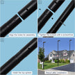 Street Light Pole 10Ft,Street Light Poles for Outdoor Lighting, Solar Street Light Pole Accessory for Street, Patio, Backyard, Basketball Court, Park