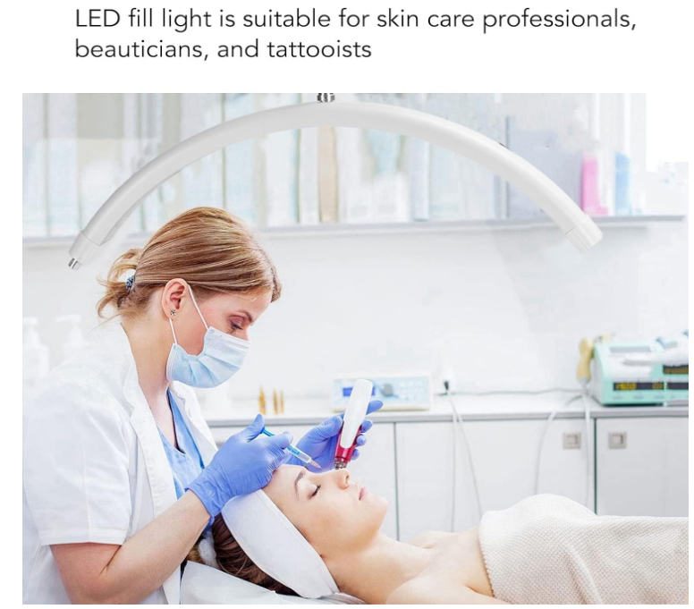 HD-M8X Beauty Salon LED Light, 28 Inch Half Moon Shaped Fill Light, Adjustable Color Temperature