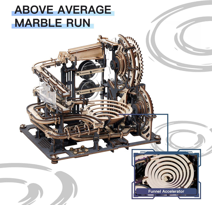 ROBOTIME 3D Puzzles Marble Run - LGA01 Marble Night City Wooden Model to Build