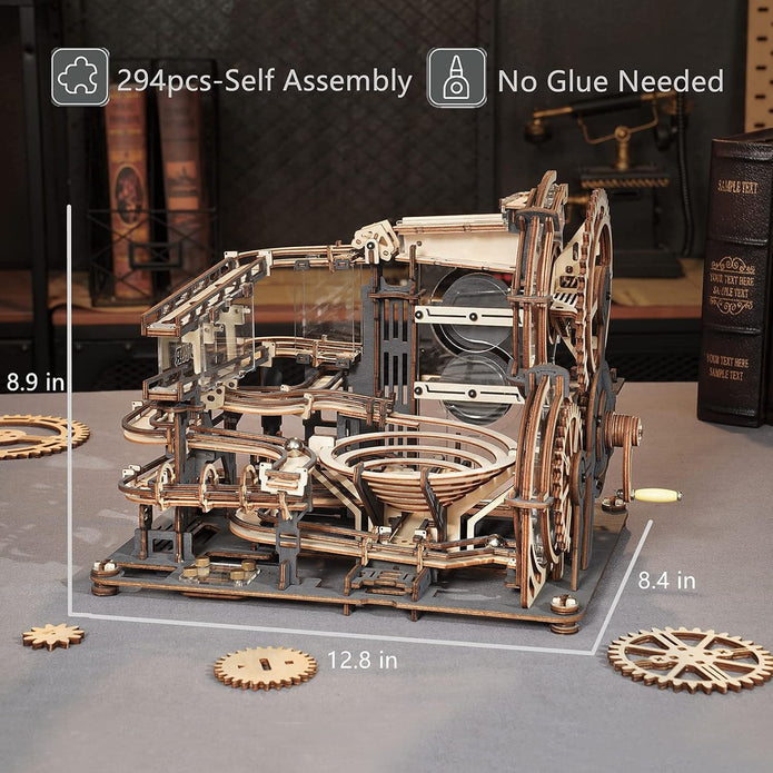 ROBOTIME 3D Puzzles Marble Run - LGA01 Marble Night City Wooden Model to Build