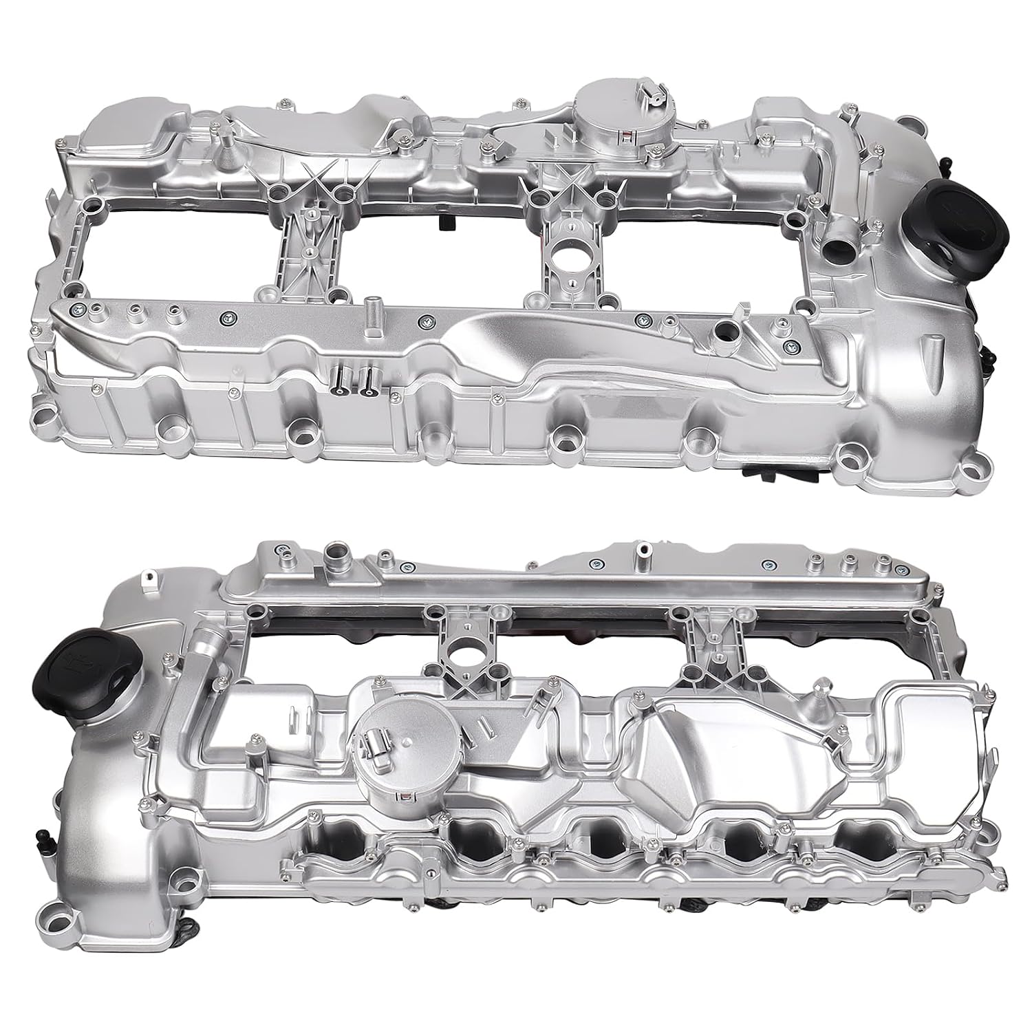 N55 Engine Aluminum Engine Valve Cover Compatible with BMW 135i M235i 535i 335i 640i 435i 740i 740Li X5 X3 X6 X4 X1 M2 435ixDrive 3.0L with Gasket Bolts Kit & Oil Cap