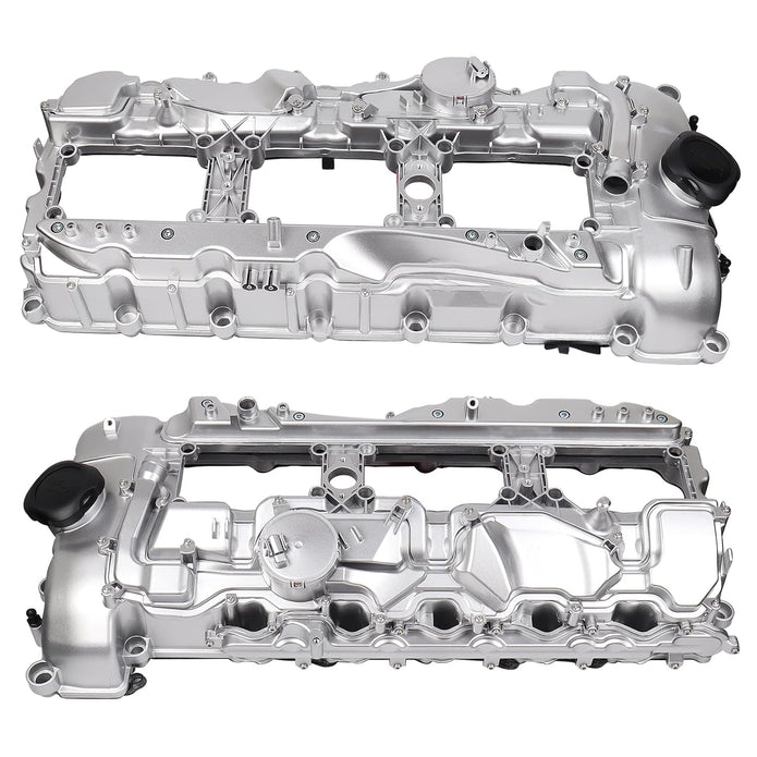 N55 Engine Aluminum Engine Valve Cover Compatible with BMW 135i M235i 535i 335i 640i 435i 740i 740Li X5 X3 X6 X4 X1 M2 435ixDrive 3.0L with Gasket Bolts Kit & Oil Cap