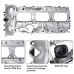 N55 Engine Aluminum Engine Valve Cover Compatible with BMW 135i M235i 535i 335i 640i 435i 740i 740Li X5 X3 X6 X4 X1 M2 435ixDrive 3.0L with Gasket Bolts Kit & Oil Cap