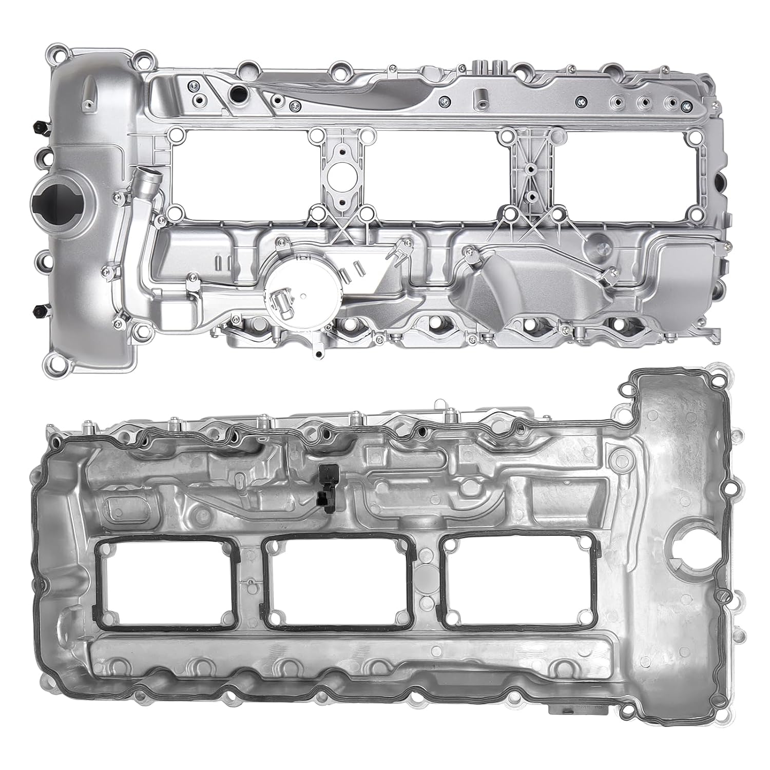 N55 Engine Aluminum Engine Valve Cover Compatible with BMW 135i M235i 535i 335i 640i 435i 740i 740Li X5 X3 X6 X4 X1 M2 435ixDrive 3.0L with Gasket Bolts Kit & Oil Cap