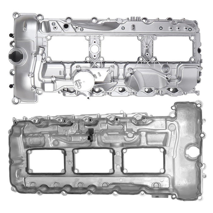 N55 Engine Aluminum Engine Valve Cover Compatible with BMW 135i M235i 535i 335i 640i 435i 740i 740Li X5 X3 X6 X4 X1 M2 435ixDrive 3.0L with Gasket Bolts Kit & Oil Cap
