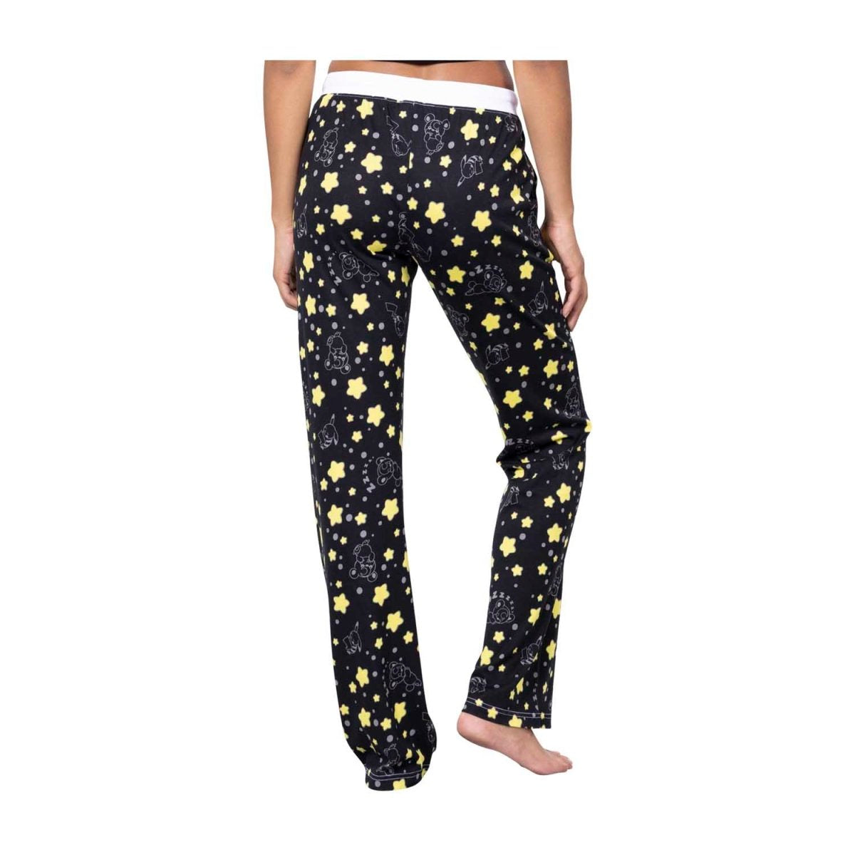 Pokemon center Pikachu & Teddiursa Black & Yellow Lounge Pants - Women