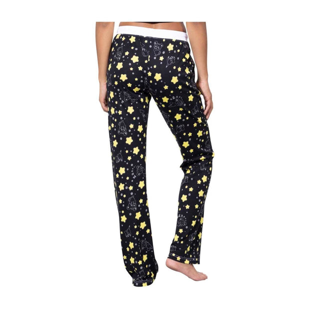 Pokemon center Pikachu & Teddiursa Black & Yellow Lounge Pants - Women