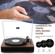 LP&No.1 Wireless Record Player with Stereo Speakers, 3-Speed Belt-Drive Turntable for Vinyl Records with Wireless Playback and Auto-Stop