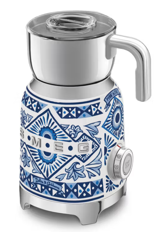Smeg - Blu Mediterraneo Smeg & D&G Milk Frother - MFF01DGBUS