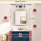 20 x 26 Inch Cabinet, Silver Cabinets for Bathroom with Mirror
