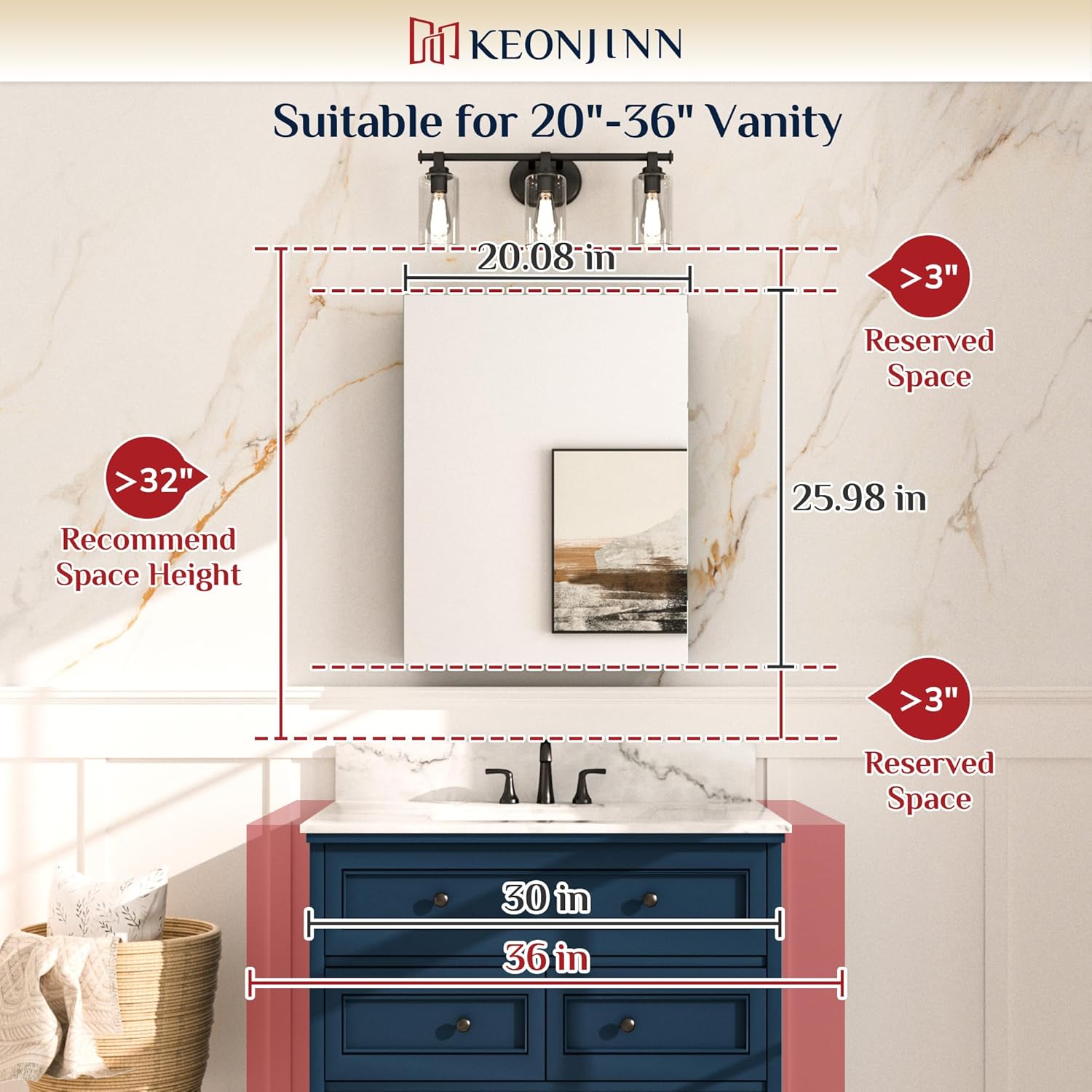 20 x 26 Inch Cabinet, Silver Cabinets for Bathroom with Mirror
