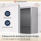 20 x 26 Inch Cabinet, Silver Cabinets for Bathroom with Mirror