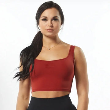 Alphalete Ultrasoft Square Neck Tank  - ORANGE