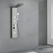 5-in-1 LED Shower Panel Tower System Stainless Steel Rainfall + waterfall heads | 3 massage sprays | Handheld shower | Waterfall tub spout | LED lights | Wall mount