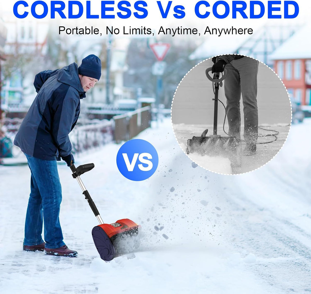Cordless Snow Shovel Compatible for Milwaukee 18V Battery with Brushless Motor, 12'' Cordless Snow Blower, Electric Snow Thrower,6.2