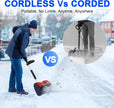 Cordless Snow Shovel Compatible for Milwaukee 18V Battery with Brushless Motor, 12'' Cordless Snow Blower, Electric Snow Thrower,6.2