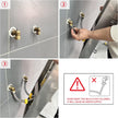 5-in-1 LED Shower Panel Tower System Stainless Steel Rainfall + waterfall heads | 3 massage sprays | Handheld shower | Waterfall tub spout | LED lights | Wall mount