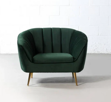 WAZO AUDREY - Green Velvet Chair