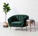 WAZO AUDREY - Green Velvet Chair