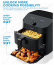 Midea Dual Basket Air Fryer Oven 11 Quart 8 in 1 Functions, Clear Window, Smart Sync Finish, Works with Alexa, Wi-Fi Connectivity, 50+ App Recipes for family meals, Bake, Roast, Grill, Broil, Toast