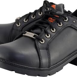 Milwaukee Leather MBL9311 Women's Black Leather Lace-Up Motorcycle Riding Shoes SIZE -7