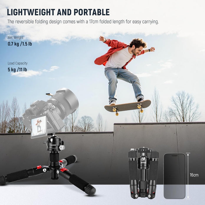 NEEWER Mini Tripod for Camera with 360° Ball Head Aluminum Alloy 20