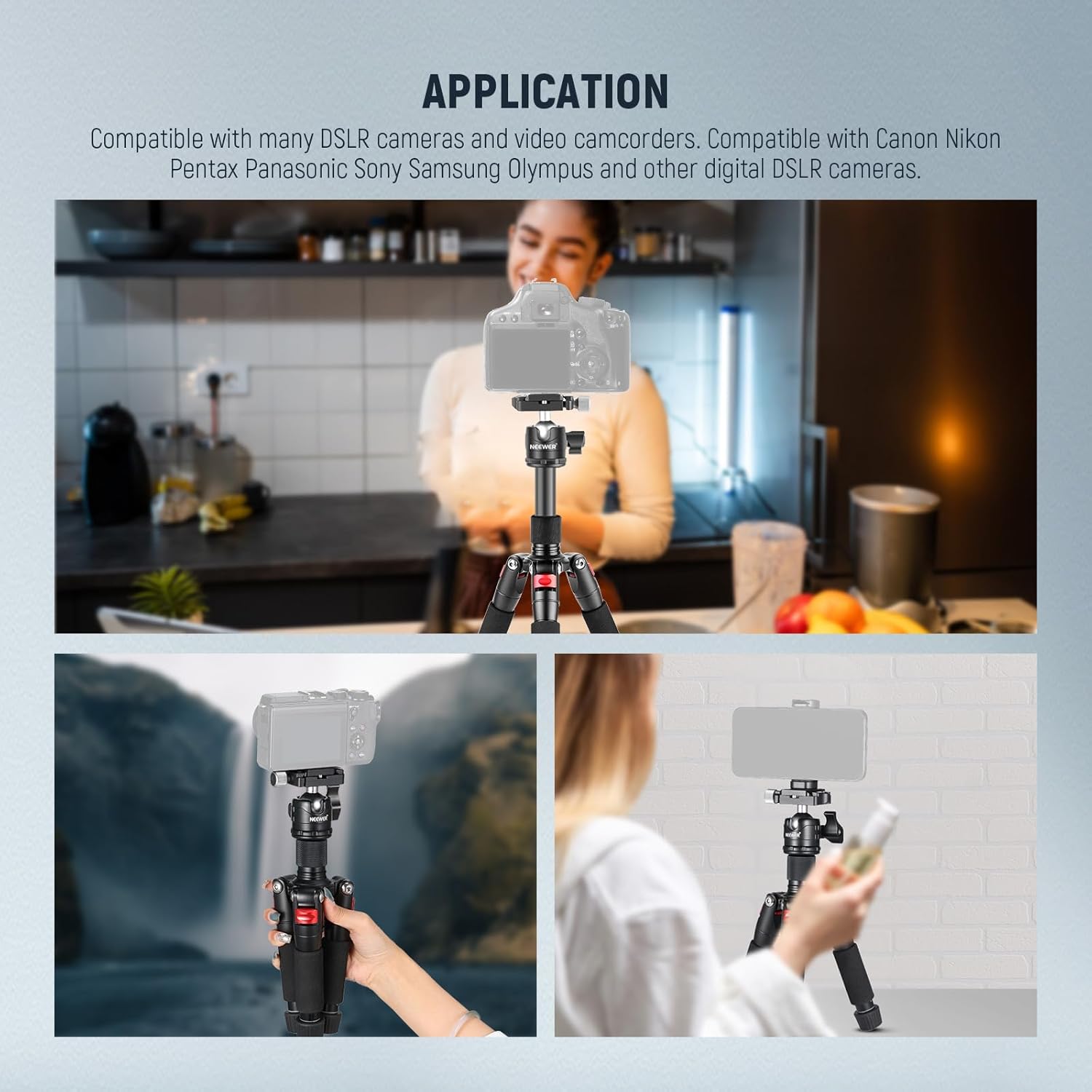 NEEWER Mini Tripod for Camera with 360° Ball Head Aluminum Alloy 20