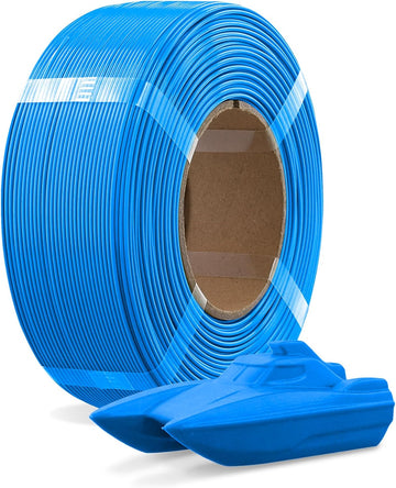 OVERTURE Refill PETG 1.75mm Spoolless 3D Printer Filament, 1kg (2.2lb) Refilament for Bambu Lab Reusable Spool, Accuracy +/- 0.02 mm, Fit Most FDM 3D Printers(Digital Blue)