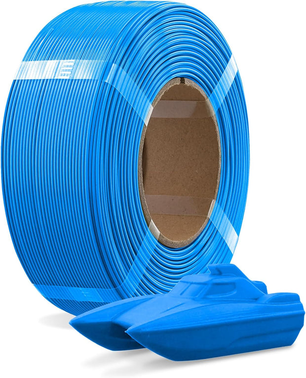 Case of 10 KG OVERTURE Refill PETG 1.75mm Spoolless 3D Printer Filament, 1kg (2.2lb) Refilament for Bambu Lab Reusable Spool, Accuracy +/- 0.02 mm, Fit Most FDM 3D Printers(Digital Blue)