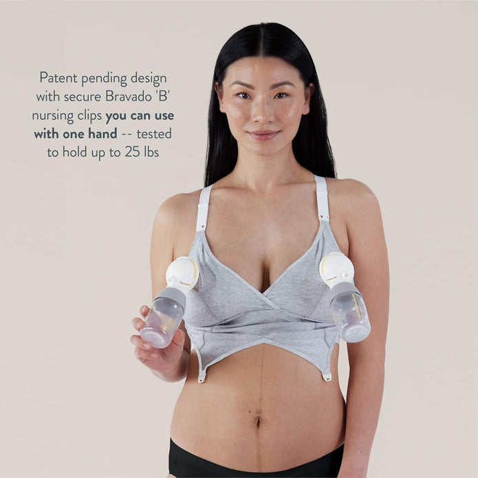 Bravado Designs Original Pumping and Nursing Sustainable Bra, Dove Heather