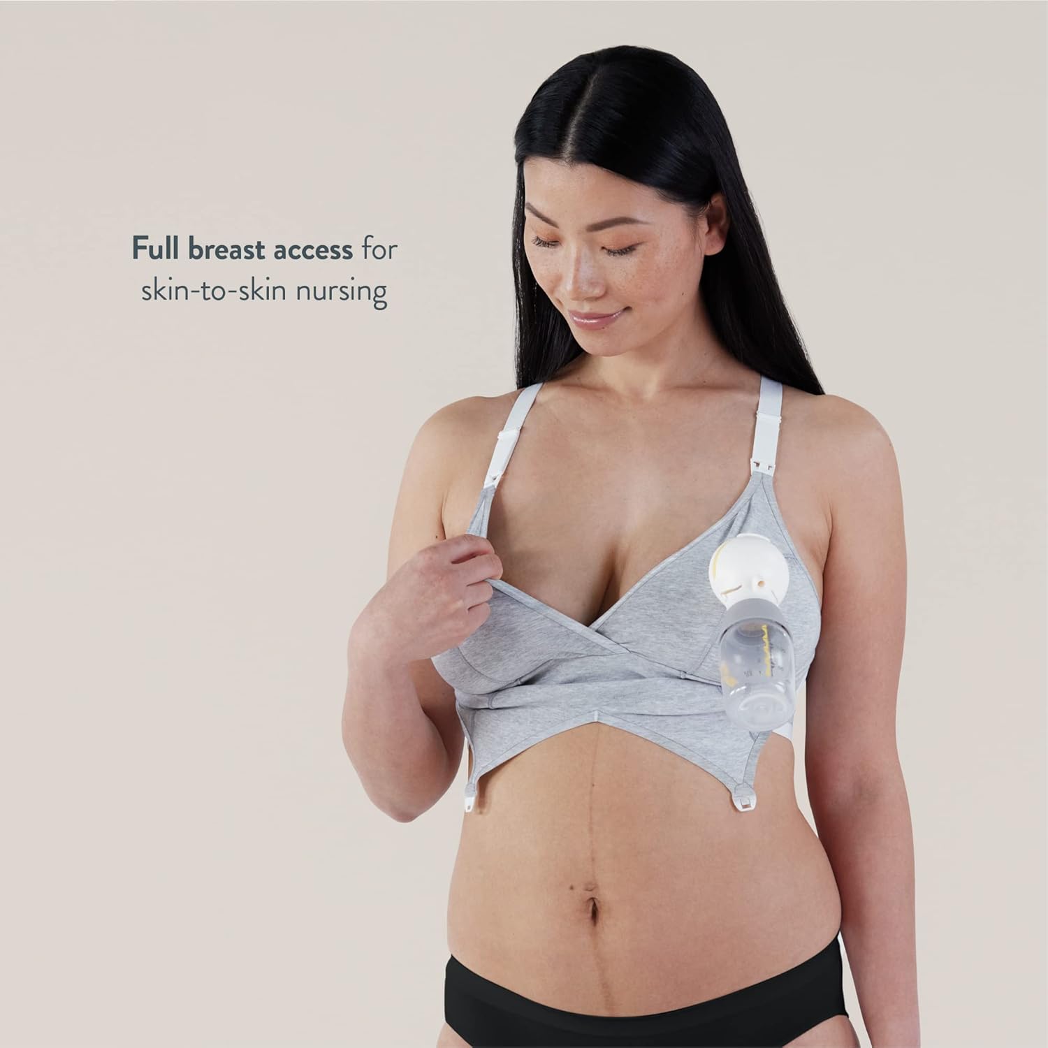 Bravado Designs Original Pumping and Nursing Sustainable Bra, Dove Heather