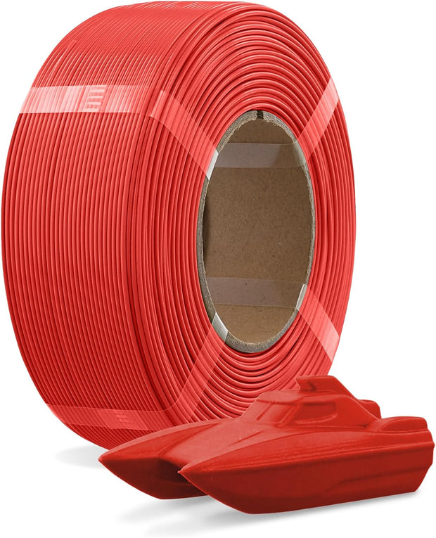 Case of 10 KG OVERTURE Refill PETG 1.75mm Spoolless 3D Printer Filament, 1kg (2.2lb) Box of 10 Refilament for Bambu Lab Reusable Spool, Accuracy +/- 0.02 mm, Fit Most FDM 3D Printers(Red)