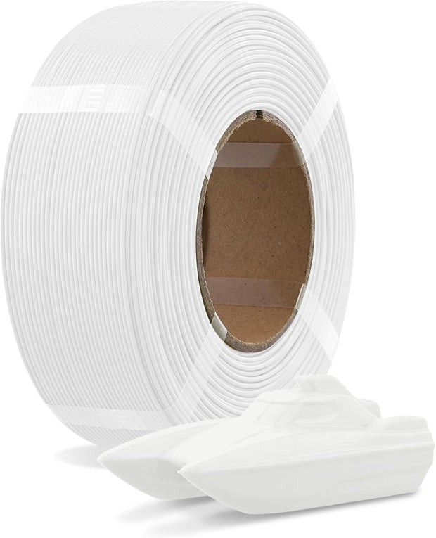 Case of 10 KG OVERTURE Refill PETG 1.75mm Spoolless 3D Printer Filament, 1kg (2.2lb) Refilament for Bambu Lab Reusable Spool, Accuracy +/- 0.02 mm, Fit Most FDM 3D Printers(White)