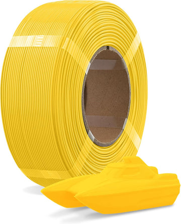 OVERTURE High Speed PETG Filament Refill 1.75mm, Rapid PETG Spooless 3D Printing Filament 1kg (2.2lb) for Bambu Lab, Accuracy +/- 0.02mm, Reusable Spool & Fit Most FDM Printers(Yellow)