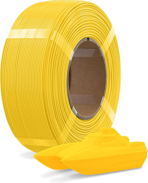 Case of 10 KG OVERTURE PETG Filament Refill 1.75mm, Rapid PETG Spooless 3D Printing Filament 1kg (2.2lb) for Bambu Lab, Accuracy +/- 0.02mm, Reusable Spool & Fit Most FDM Printers(Yellow)