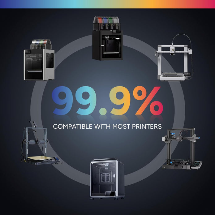 Case of 10 KG OVERTURE PETG Filament Refill 1.75mm, 3D Printer Filament, 1kg Filament (2.2lbs), Dimensional Accuracy 99% Probability +/- 0.03 mm, Fit Most FDM Printer /Black