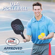 Pickleball Paddles Set of 2, USAPA Approved Carbon Fiber Pickleball Set, Lightweight Pickle Ball Paddle 2 Pack, 2 Outdoor Pickleball Balls, 2 Indoor Balls, 1 Bag