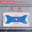 6 Channel Marine Amplifier Receiver - Waterproof Wireless Bridgeable Audio Amp for Stereo Speaker with 2000 Watt Power Dual MOSFET Supply, GAIN Level, RCA Inputs and LED Indicator - Pyle PLMRA620