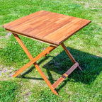 INTERBUILD 30 in L x 30 in W x 29 in H Acacia Sydney Folding Bistro Table ,Golden Teak