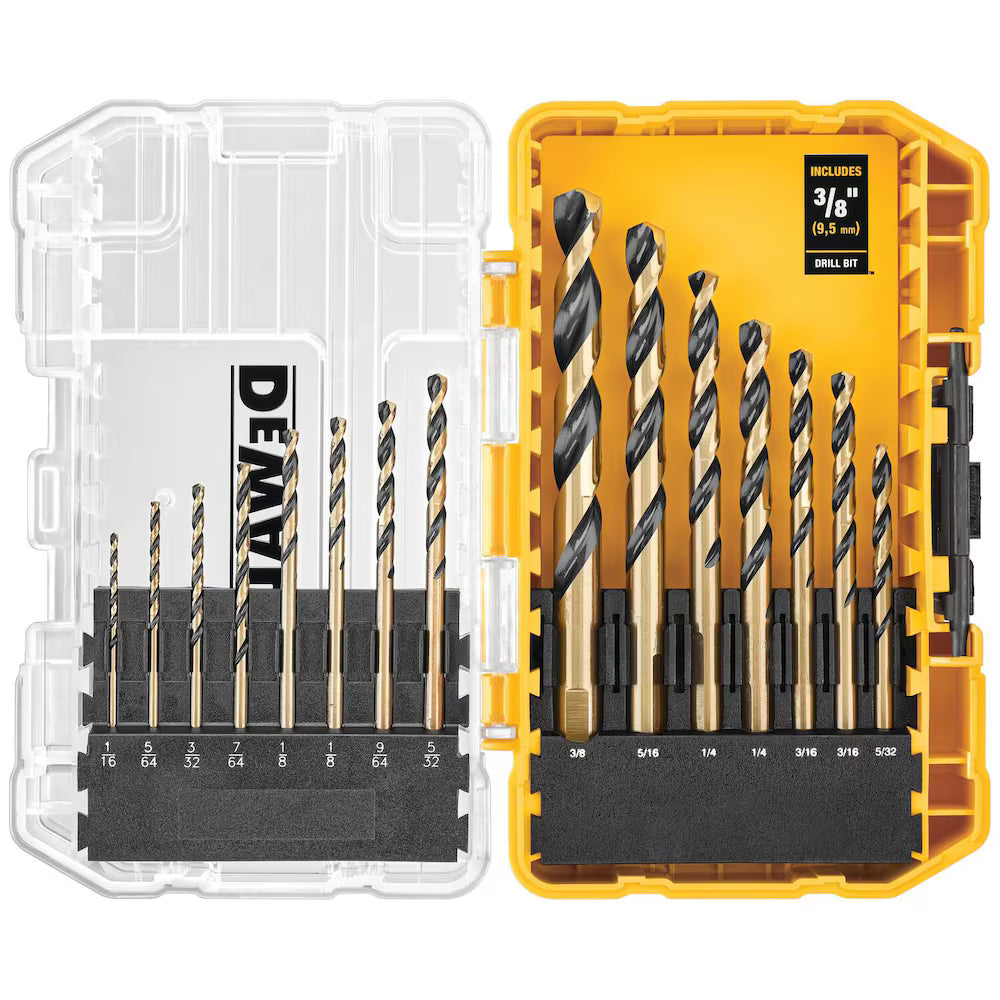 DEWALT Black & Gold Drill Bit Set (15-Piece) Model # DWA1195