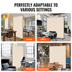 VEVOR 6FT Room Divider Single Panel Fabric Room Screen for Office Bedroom Beige
