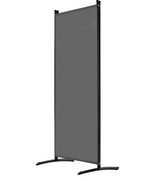 VEVOR Room Divider 4 Panels Fabric Room Privacy Screen for Office Bedroom Grey